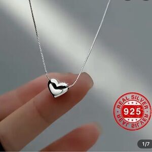 Silver Heart Pendant Necklace